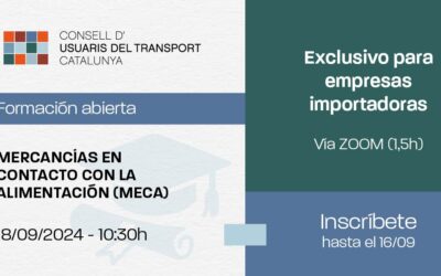 Formación exclusiva sobre Mercancías en Contacto con la Alimentación (MECA)